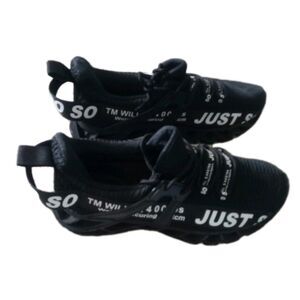 Men's Just So So Black White Running Sneakers  Size 38 (7.5-8) EUC